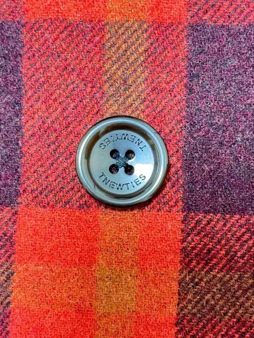 tnewties☆ダブルブレストチェック柄ウールワンピース♪