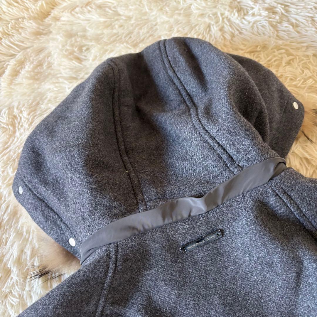 良品✨スポーツマックスコード　ケープコート　3way ファー　オーバーサイズ　L