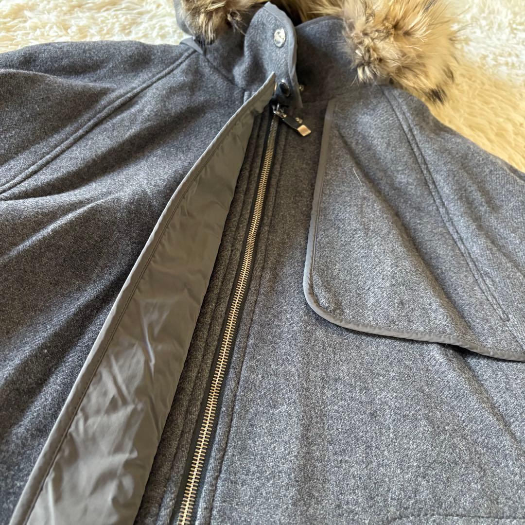 良品✨スポーツマックスコード　ケープコート　3way ファー　オーバーサイズ　L