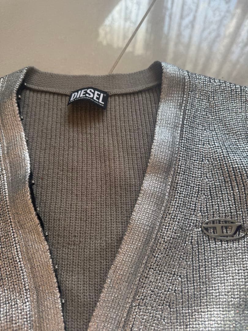 DIESEL シルバー ニットワンピース