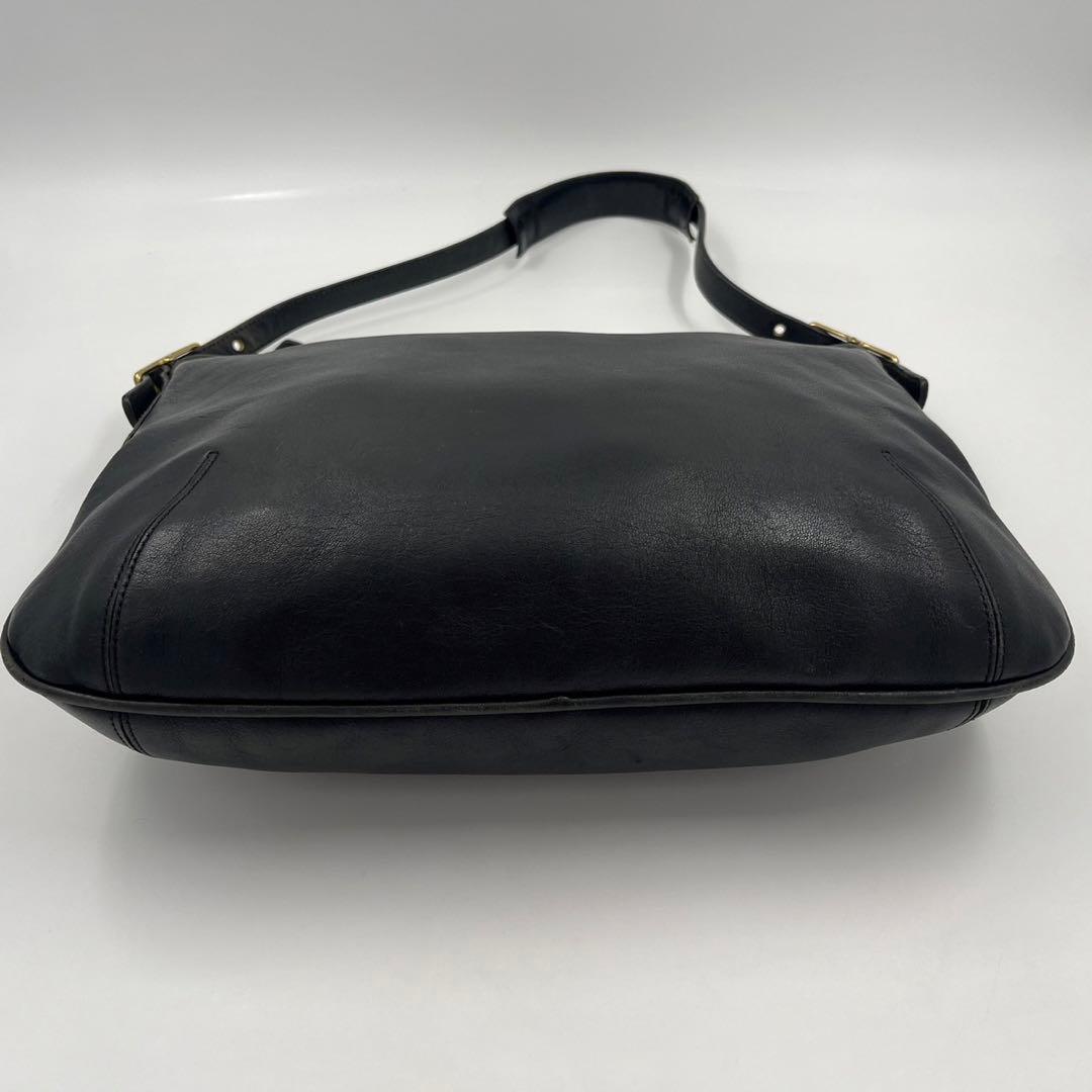 【稀品】オールドコーチ　ヴィンテージ　ショルダーバッグ グラブタンレザー　黒