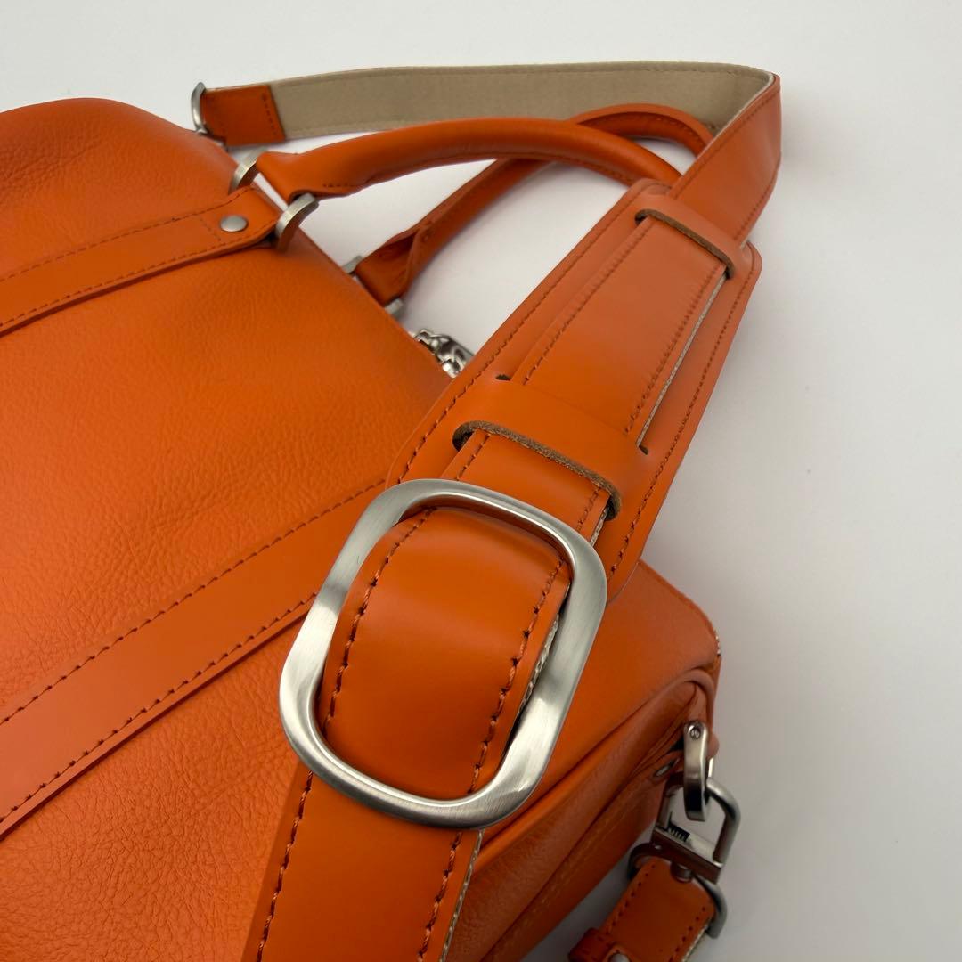 【極美品】MB エムビー ハイエンドレザー ショルダーバッグ オレンジ