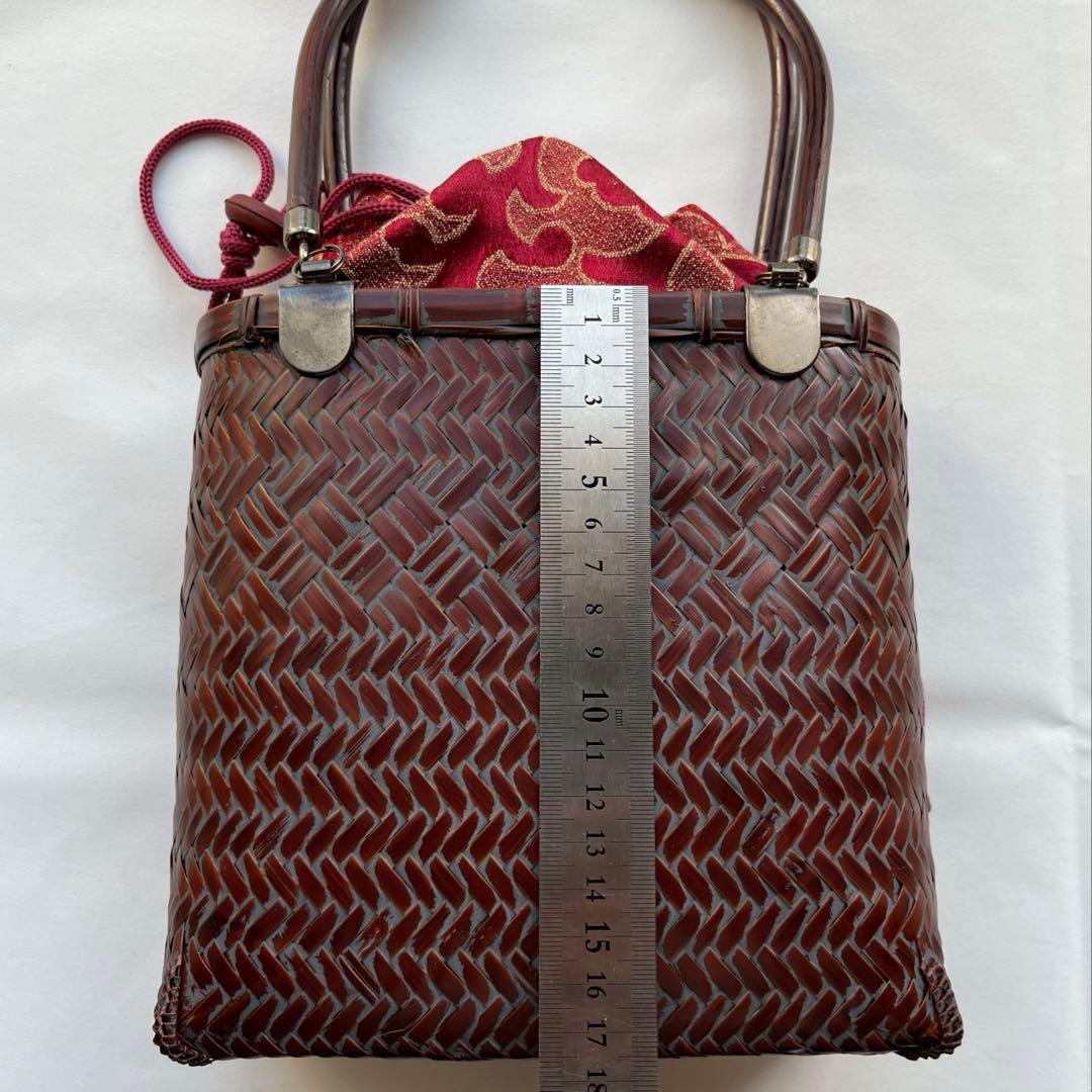 【竹籠バッグ２点セット】未使用　かごバッグ 浴衣 着物 竹細工 和装小物