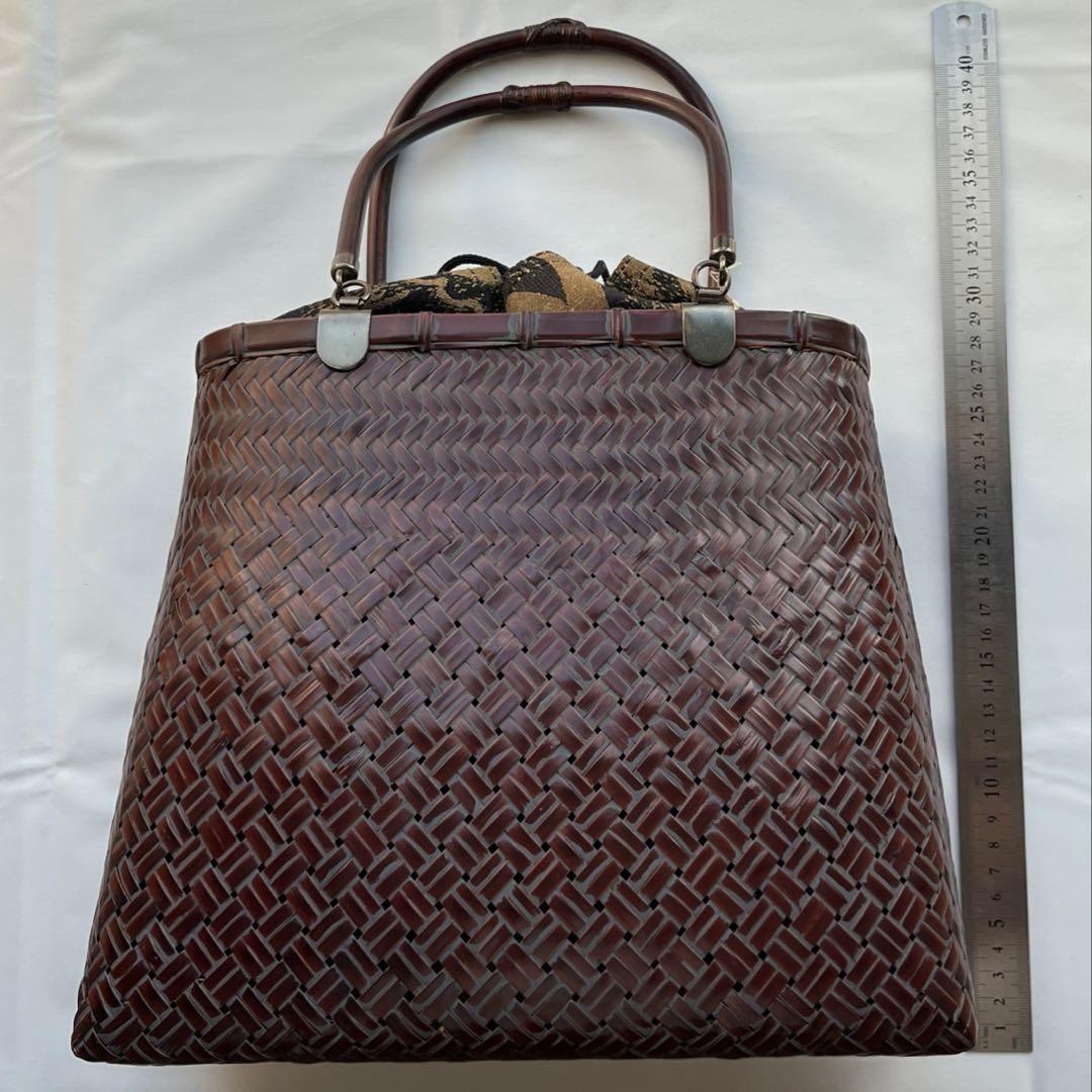 【竹籠バッグ２点セット】未使用　かごバッグ 浴衣 着物 竹細工 和装小物