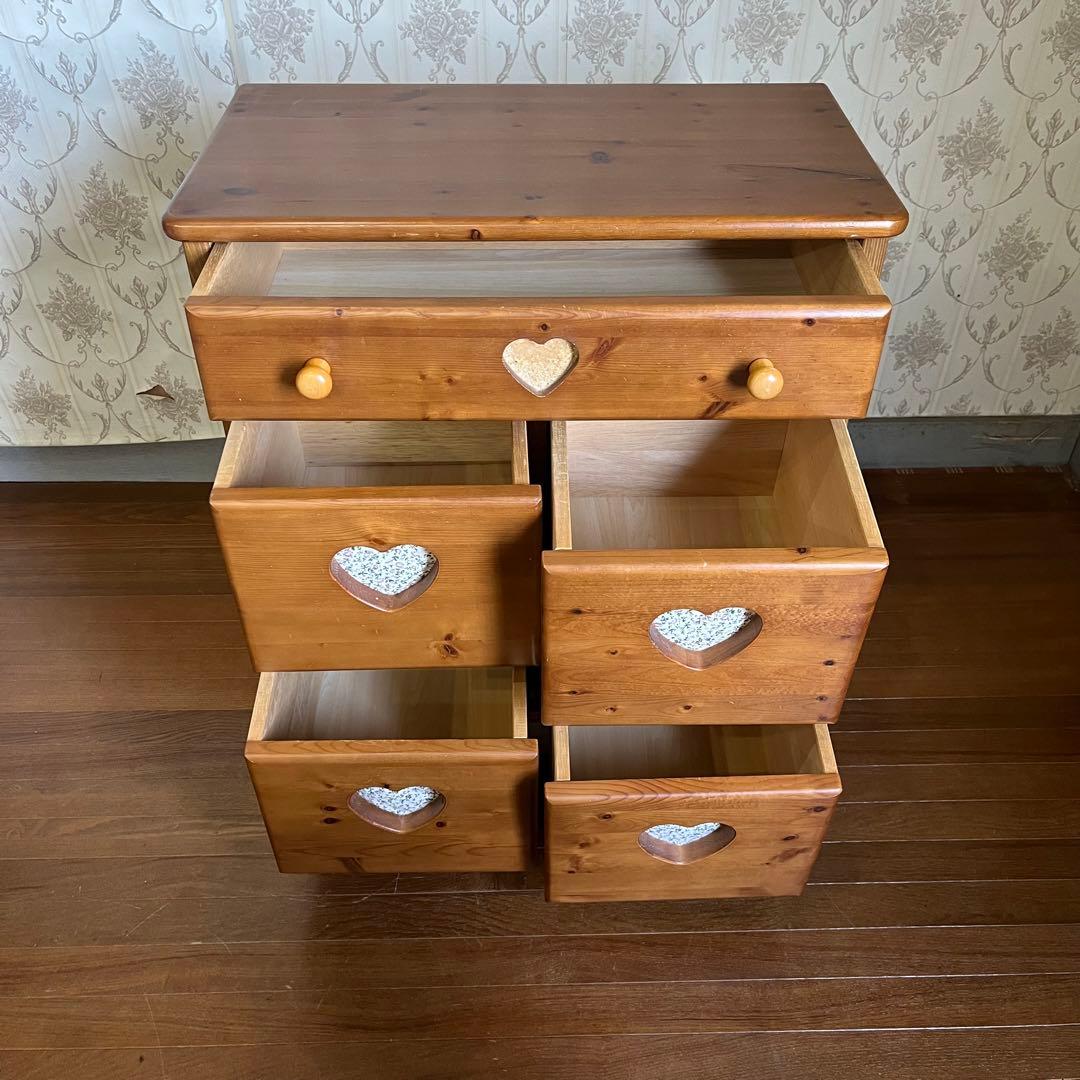 【アンティーク】③ 木製 チェスト キャビネット 5杯 収納棚 箪笥 北欧レトロ