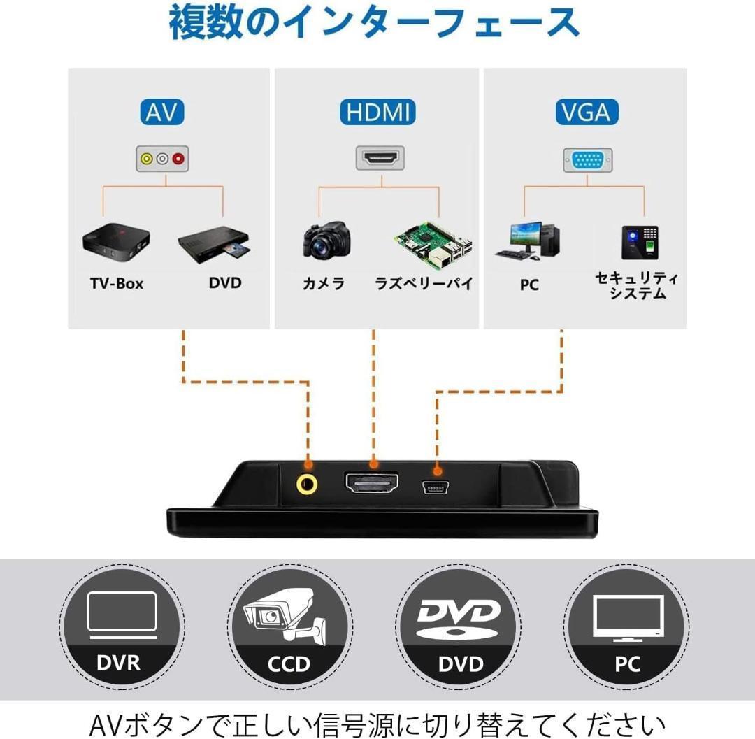 10.1インチ液晶 小型 IPSモニター 超薄 1024×600車載ディスプレイ