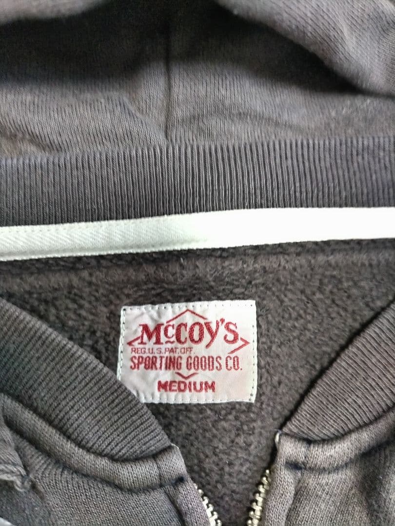 リアルマッコイズ グレー フード付きスウェット M