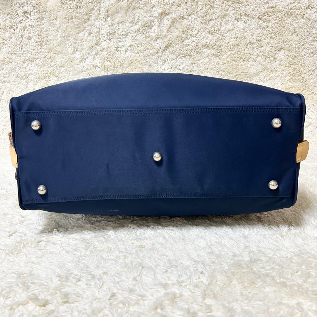 バーバリーゴルフ ボストンバッグ 2way ダッフルバッグ ロゴ刺繍 ネイビー