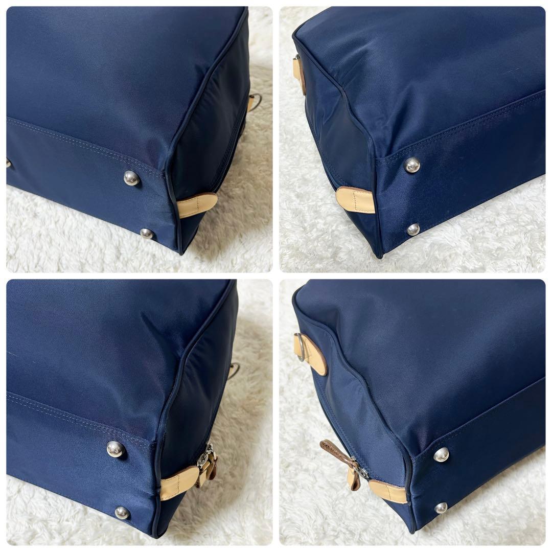 バーバリーゴルフ ボストンバッグ 2way ダッフルバッグ ロゴ刺繍 ネイビー