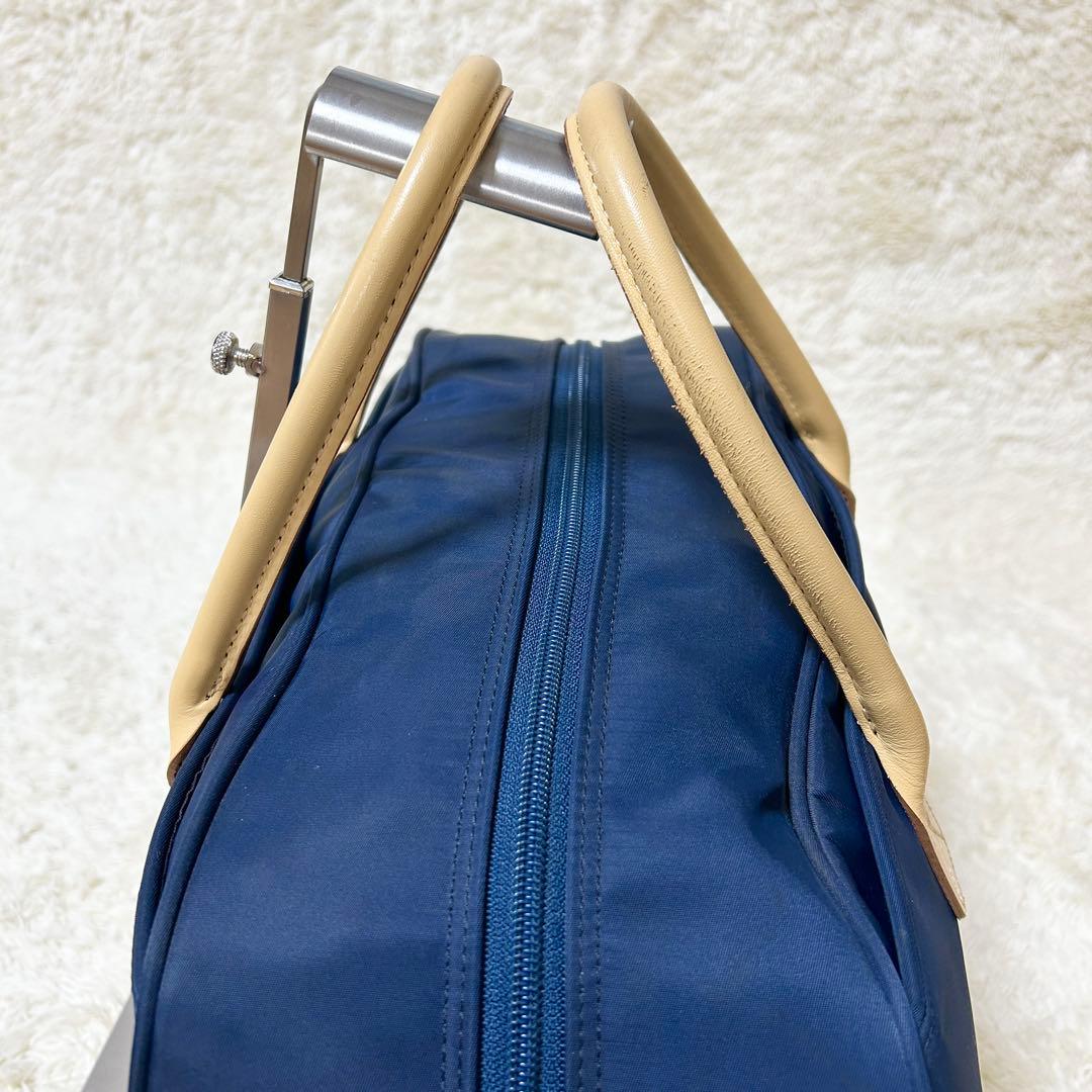 バーバリーゴルフ ボストンバッグ 2way ダッフルバッグ ロゴ刺繍 ネイビー