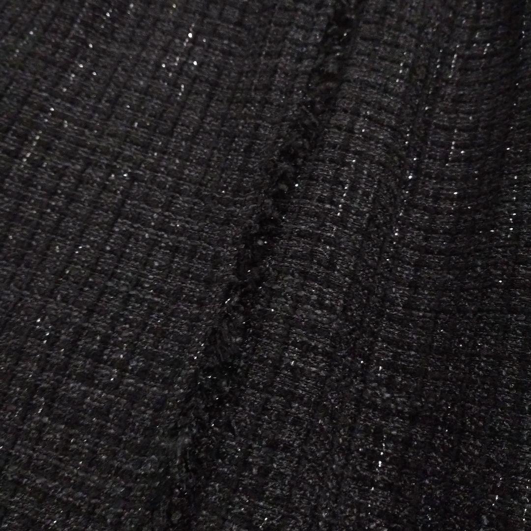 ルイルエブティック ミックスツイードコンビ ロングナローワンピース ドレス ラメ