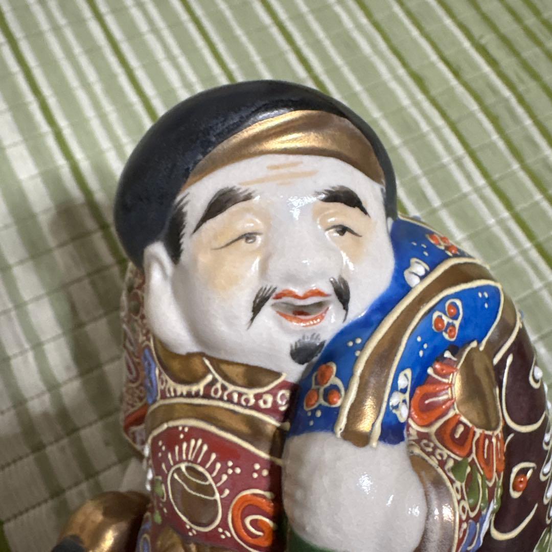 九谷焼　九谷　恵比須　大黒天　焼き物　置物　工芸品　七福神　恵比寿　レトロ