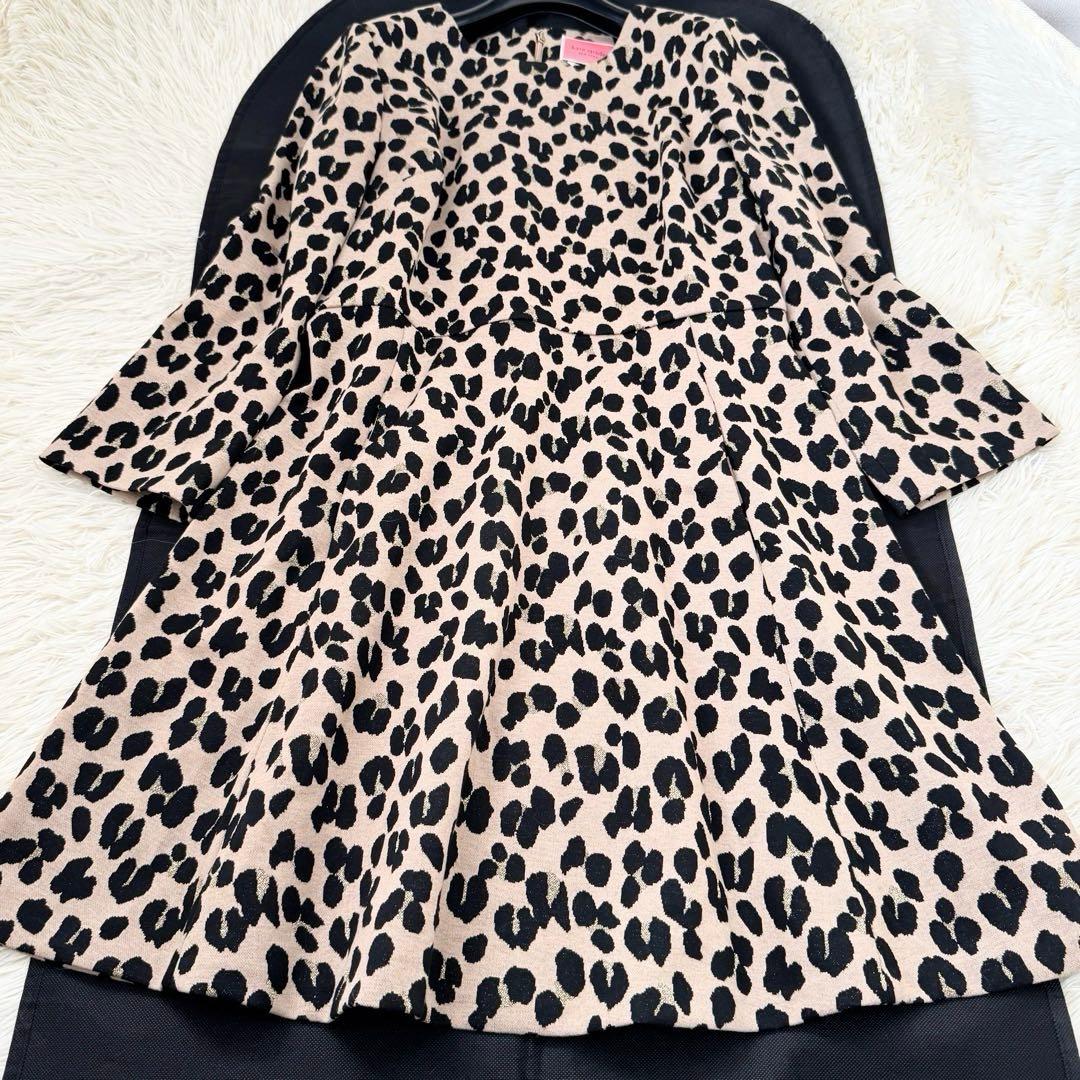 タグ付✨未使用品 ケイトスペード レオパードジャガードドレス 12 大きいサイズ