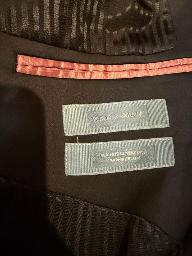 【希少】ZARA MAN サテン　タキシード　テーラード　ジャケット 総柄 50