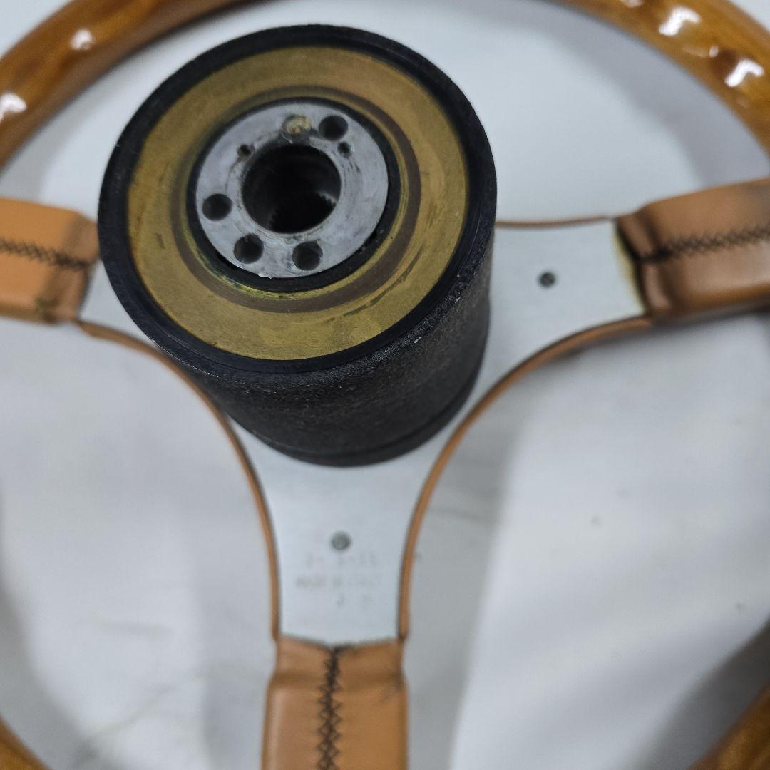 く*れ様 ジャンク！イタルボランテウッド レザー ステアリングホイール 3スポー