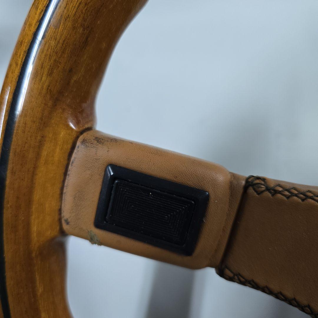 く*れ様 ジャンク！イタルボランテウッド レザー ステアリングホイール 3スポー