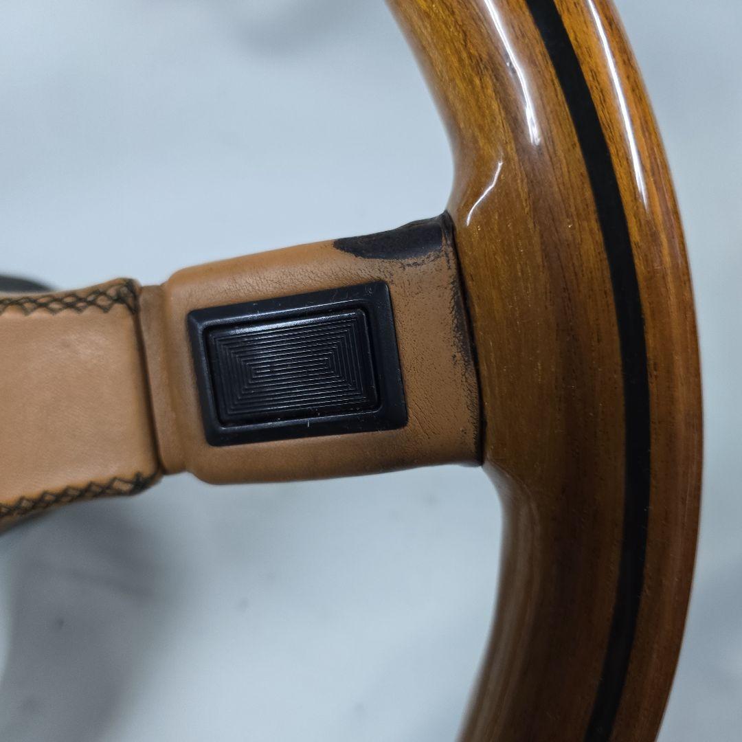 く*れ様 ジャンク！イタルボランテウッド レザー ステアリングホイール 3スポー