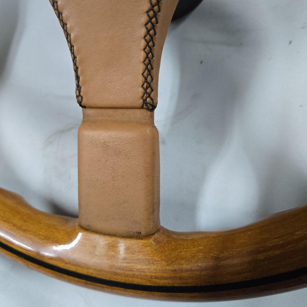 く*れ様 ジャンク！イタルボランテウッド レザー ステアリングホイール 3スポー