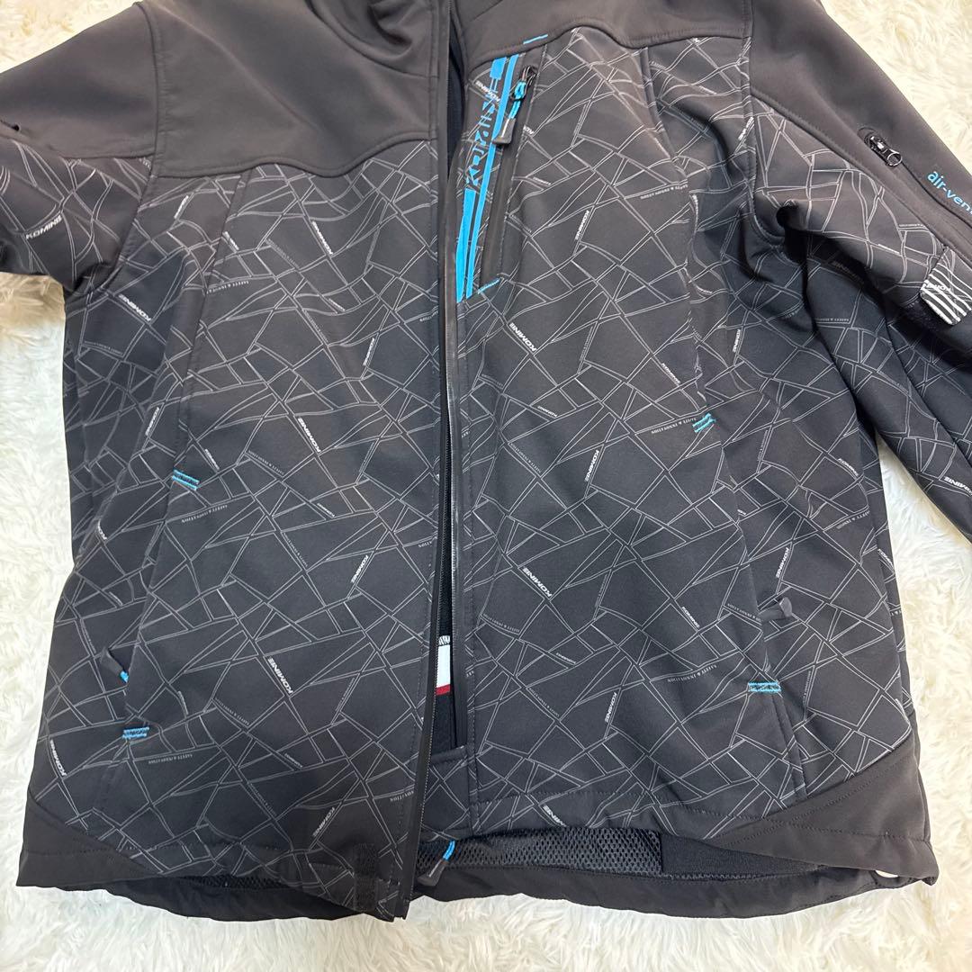 美品　コミネ プロテクトソフトシェルウィンターパーカー　脱着連結可能　黒　3L