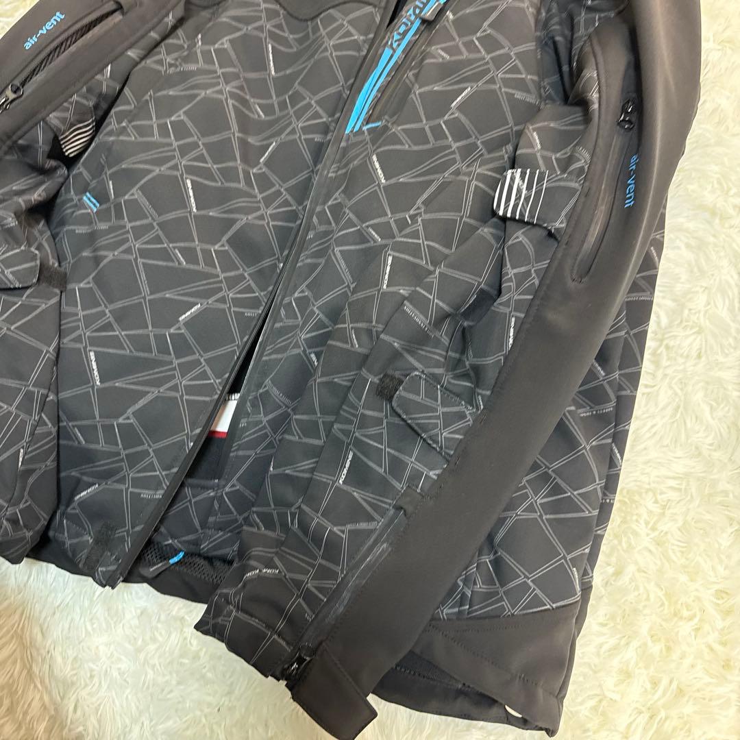 美品　コミネ プロテクトソフトシェルウィンターパーカー　脱着連結可能　黒　3L