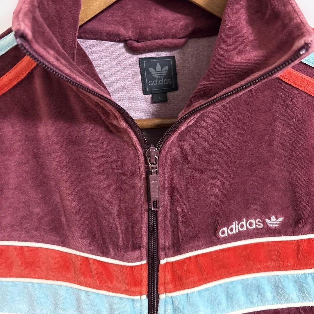 入手困難モデル adidas 00s ベロア トラックジャケット ボルドー L