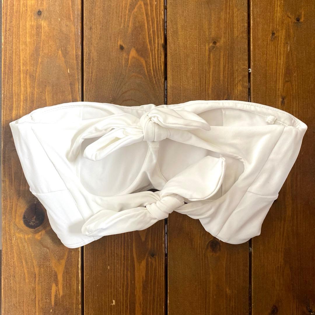 新品✨アリシアスタン　ビキニ　トップス　バンドゥ　ベアトップ　ホワイト　Sサイズ