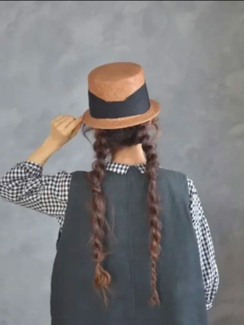 カワムラ帽子店　あざみ　紅茶染