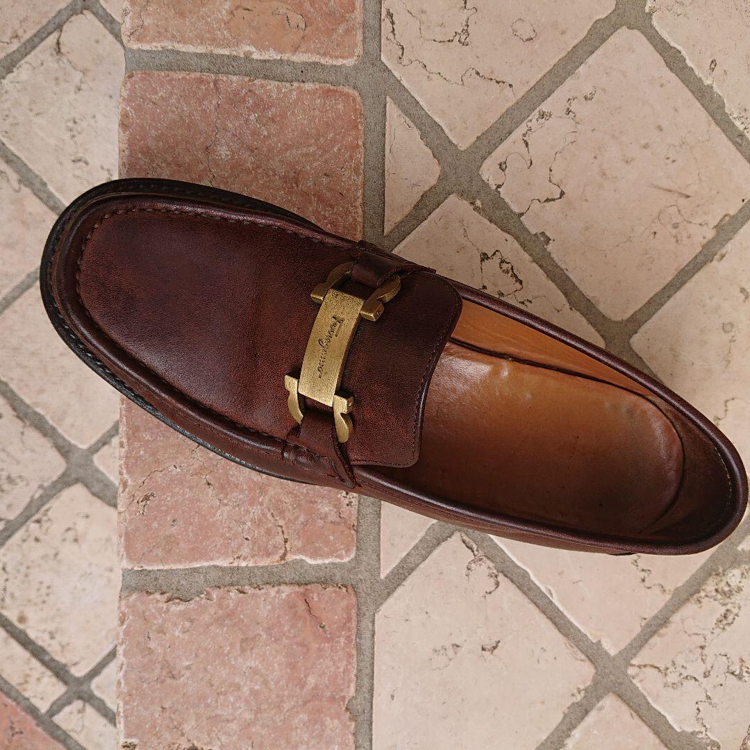 サルヴァトーレ フェラガモ メンズ ローファー レザー ガンチーニ 　24.5