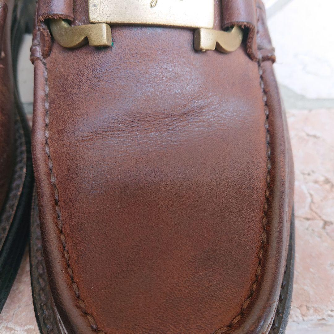 サルヴァトーレ フェラガモ メンズ ローファー レザー ガンチーニ 　24.5