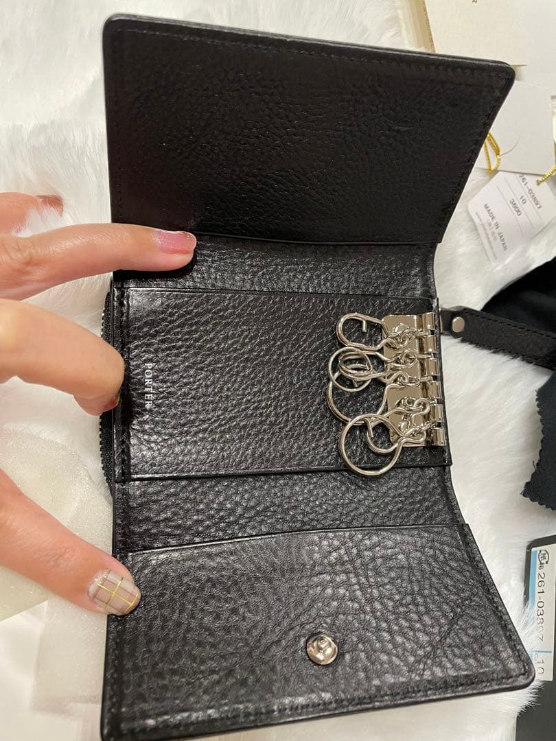 PORTER SPLENDOR 261-03897ブラックレザー キーリング