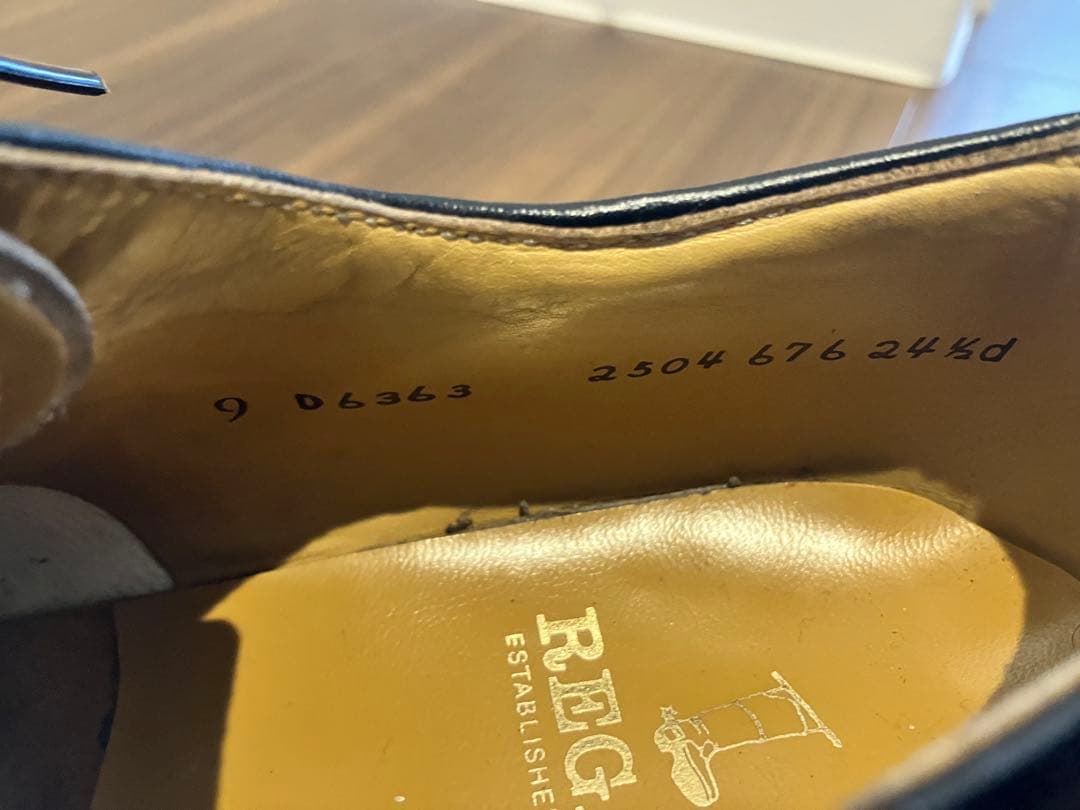 REGAL ブラック プレーントゥ　24.5cm 2504