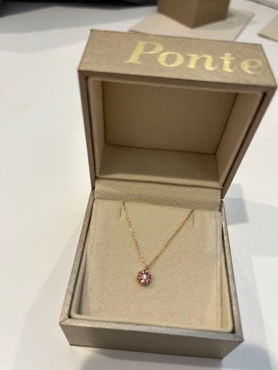 美品♡ K18PGピンクトルマリン/ダイヤモンドネックレス