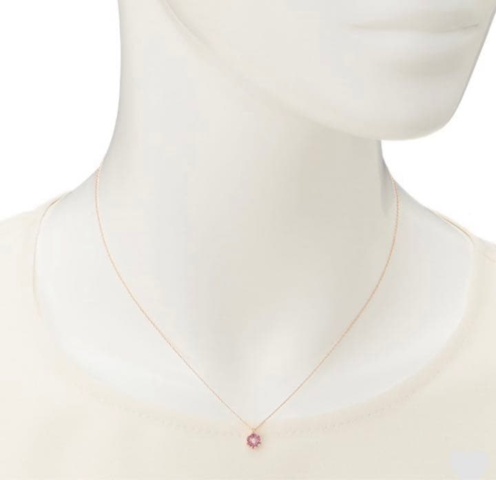 美品♡ K18PGピンクトルマリン/ダイヤモンドネックレス