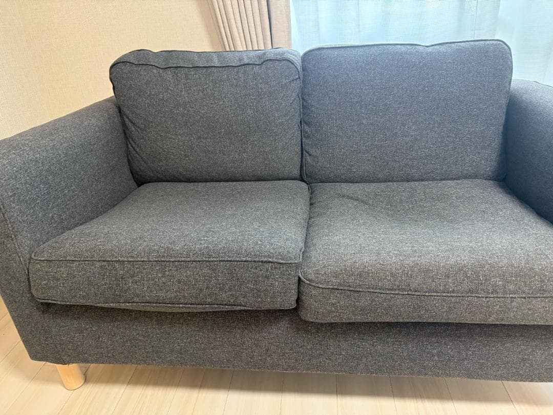 IKEA PÄRUP（ペルプ）2人掛けソファ／グレー(引取のみ)