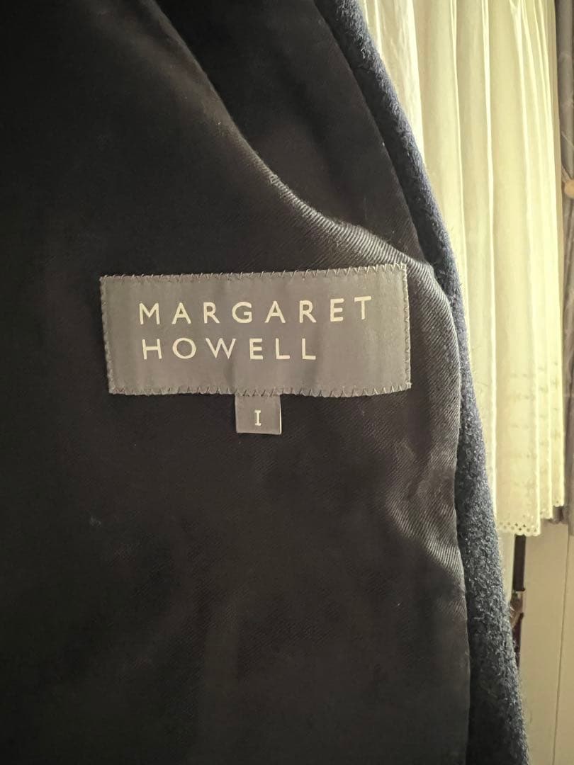 MARGARET HOWELL✨ミルドウールコート　スタンドカラー 黒サイズI