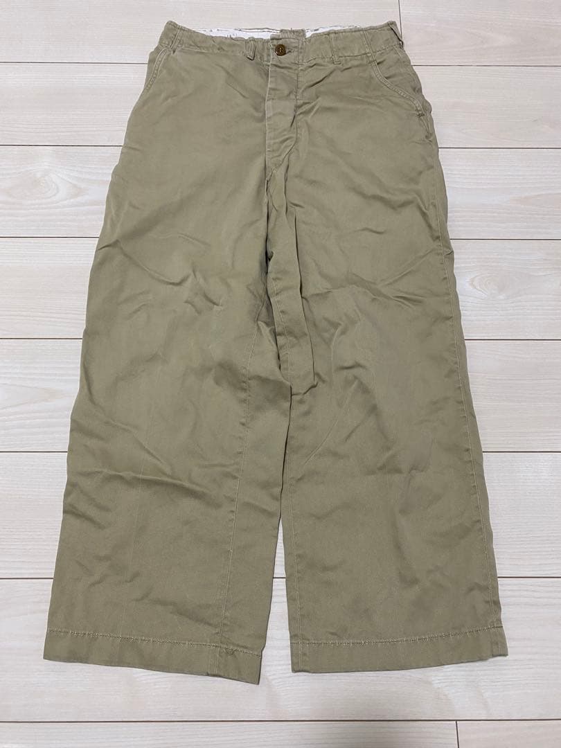 【50s】ARMY 45カーキ ミリタリー チノ 31×31