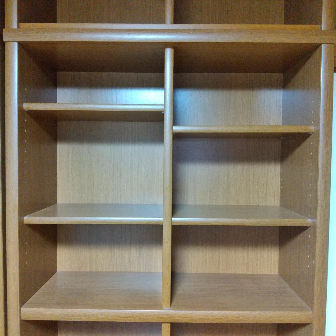 大きい本棚②　木製　ダークブラウン　幅90cm　高224cm　１個　　匿名配送