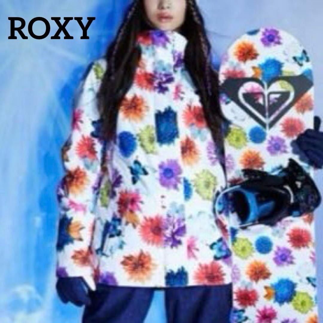 美品✨ロキシー　ROXY 蜷川実花コラボ　スノボジャケット　ホワイト　花柄　総柄