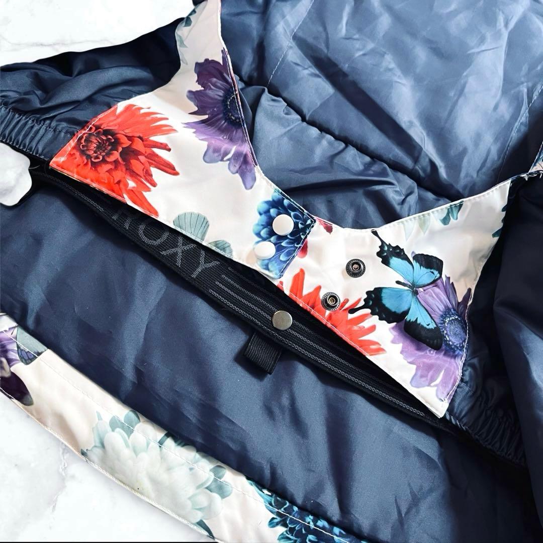 美品✨ロキシー　ROXY 蜷川実花コラボ　スノボジャケット　ホワイト　花柄　総柄