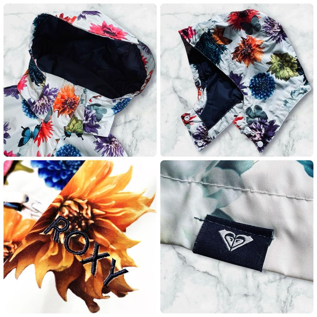 美品✨ロキシー　ROXY 蜷川実花コラボ　スノボジャケット　ホワイト　花柄　総柄