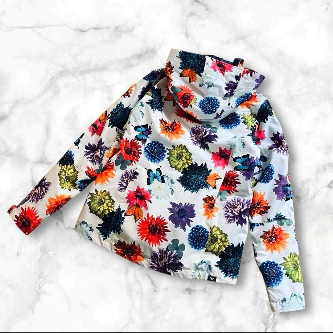 美品✨ロキシー　ROXY 蜷川実花コラボ　スノボジャケット　ホワイト　花柄　総柄