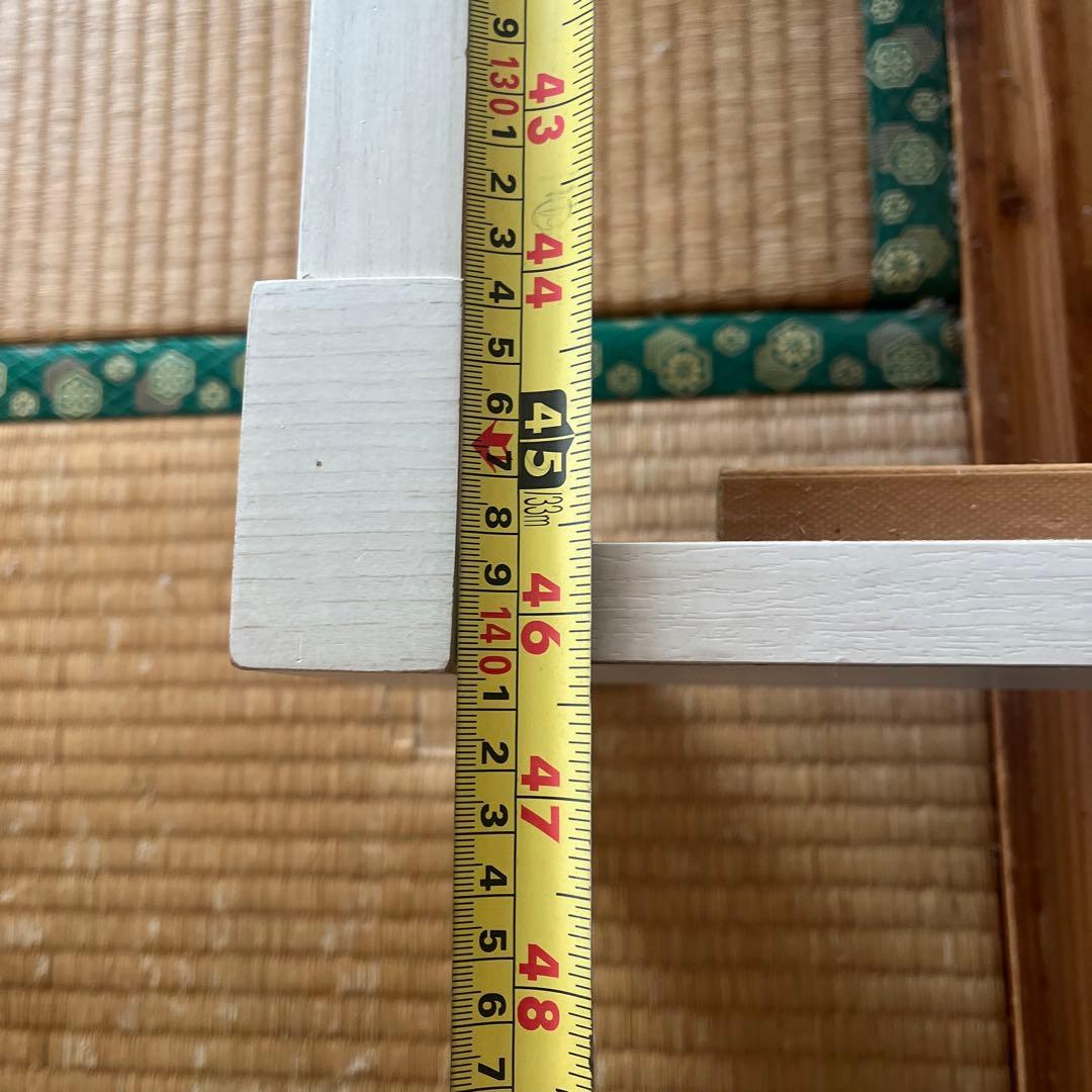 木製ダブルベッドフレーム 収納棚付き（コンセント2個口）