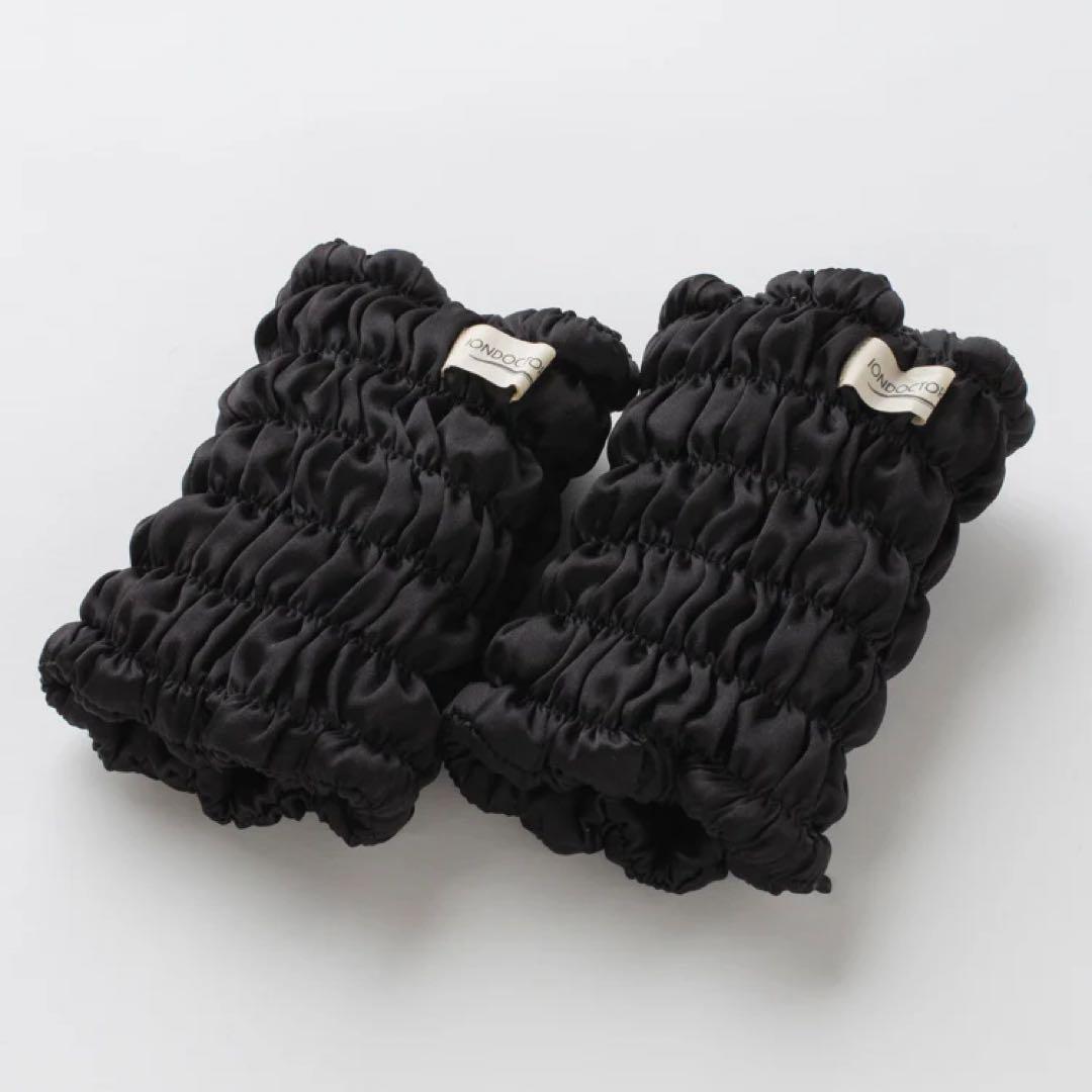 【美品】イオンドクター シルク足首レッグウォーマー ブラック