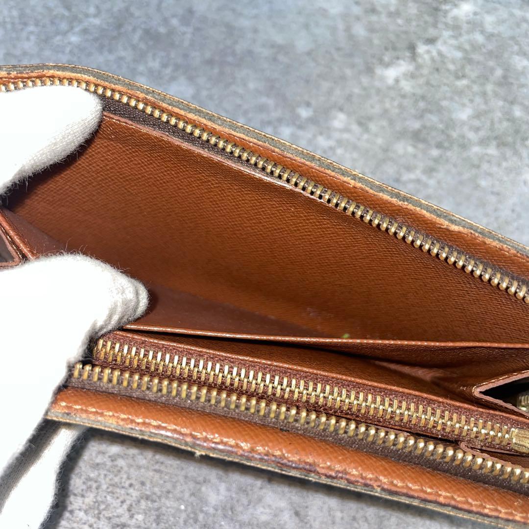 【良品】ルイヴィトン　長財布　ジッピー　モノグラム　ブラウン　茶　レザー