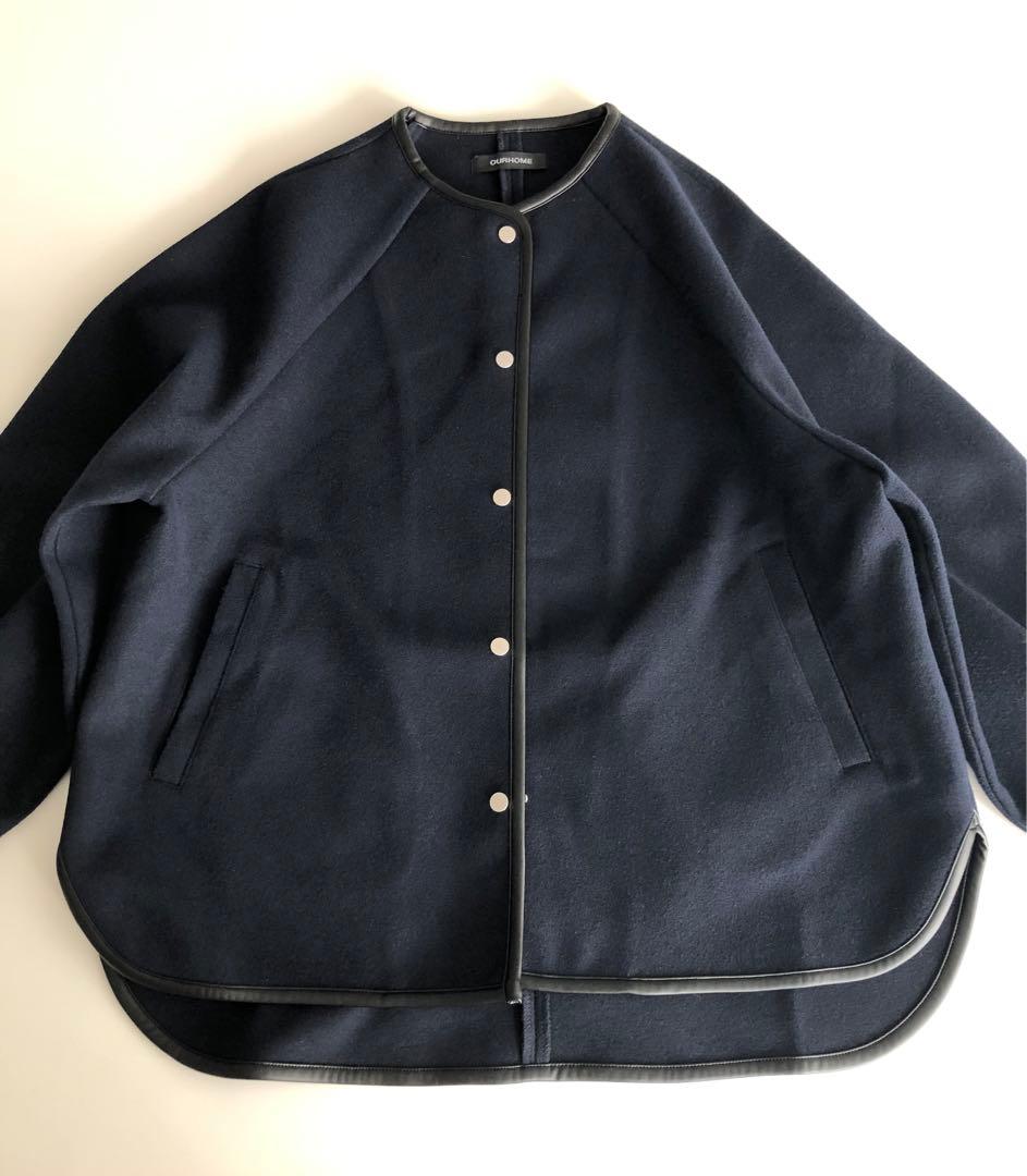 OUR パイピング使いのノーカラージャケット