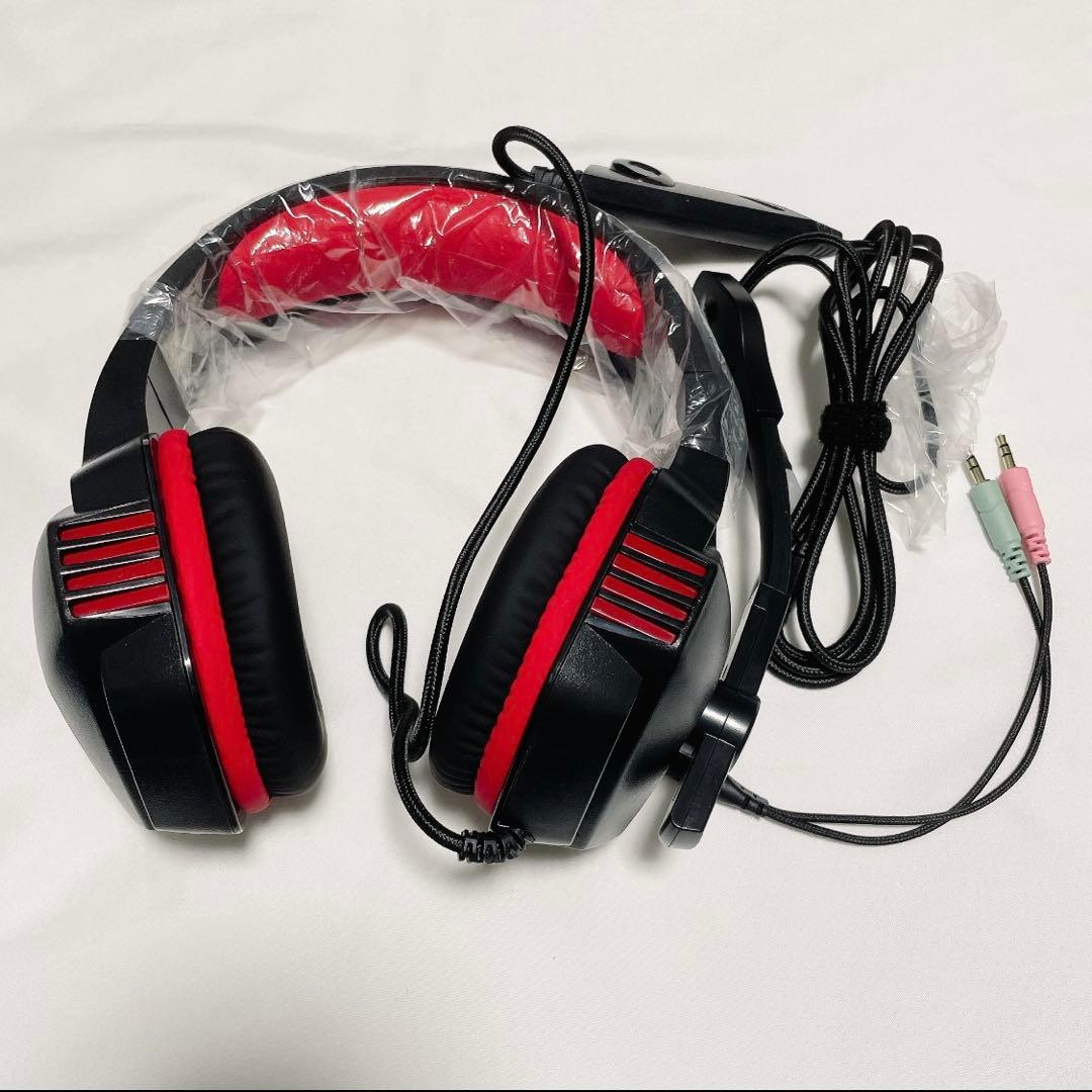 Hunterspiderゲーミングヘッドセットps 重低音強化 LEDマイク付き