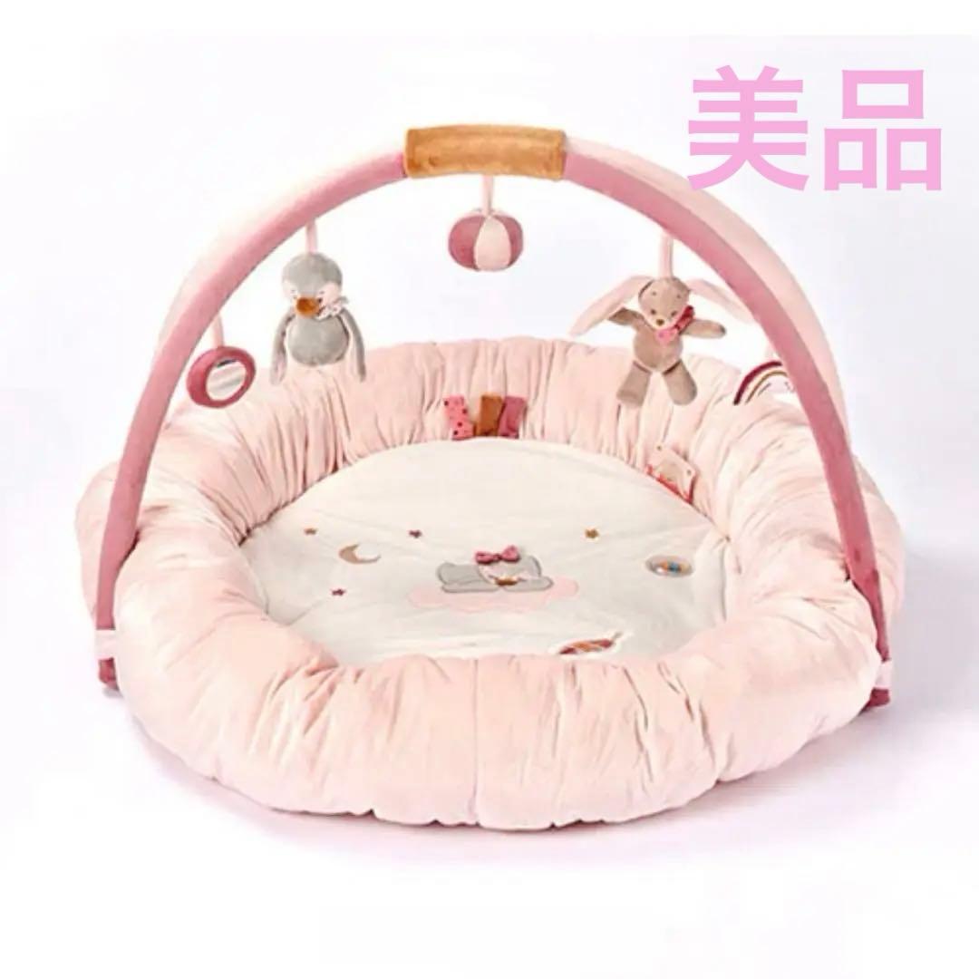 《美品》プレイマット＆プレイジム｜Nattou（ナチュー） ピンク