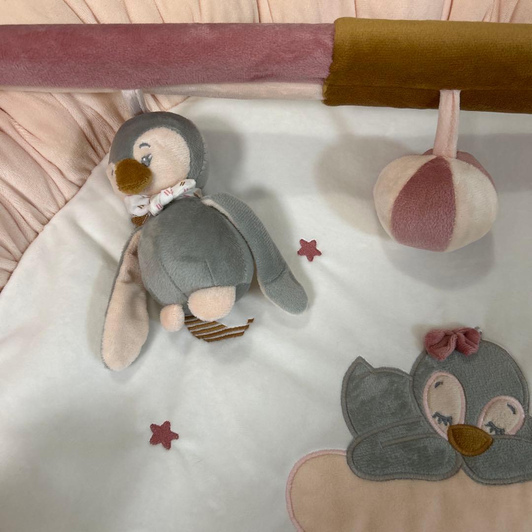 《美品》プレイマット＆プレイジム｜Nattou（ナチュー） ピンク