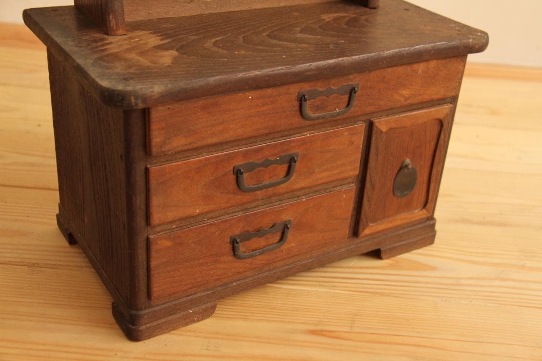 鏡台　木製　日本製　高さ62㎝　アンティーク　古道具　古家具