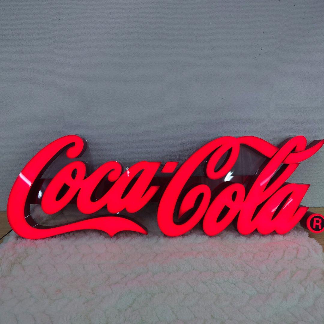 【美品】コカコーラ ＬＥＤネオンサイン レタリングサイン ネオン看板 照明